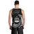 Vanuatu Polynesian Custom Personalised Men's Tank Top - White Tribal Wave - Polynesian Pride
