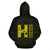 Polynesian Kakau Kanaka Map of Hawaii Hoodie Yellow - Polynesian Pride