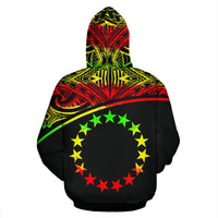 Cook Islands Polynesian Zip up Hoodie Curve Reggae - Polynesian Pride