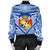Mate Ma'a Tonga Rugby Women's Bomber Jacket Polynesian Creative Style - Blue - Polynesian Pride