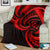 New Zealand Maori Mangopare Premium Blanket Polynesian - Red - Polynesian Pride