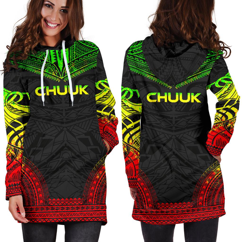 Chuuk Women's Hoodie Dress - Polynesian Reggae Chief - Polynesian Pride