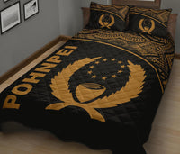 Pohnpei Quilt Bed Set - Chuuk Flag Curve Version - Polynesian Pride