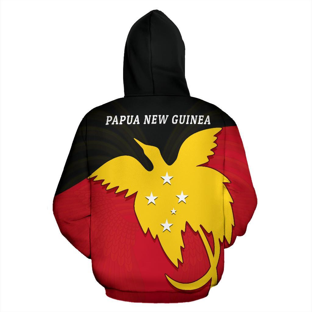 Papua New Guinea All Over Zip up Hoodie PNG Bird of Paradise Zipper Hoodie - Polynesian Pride