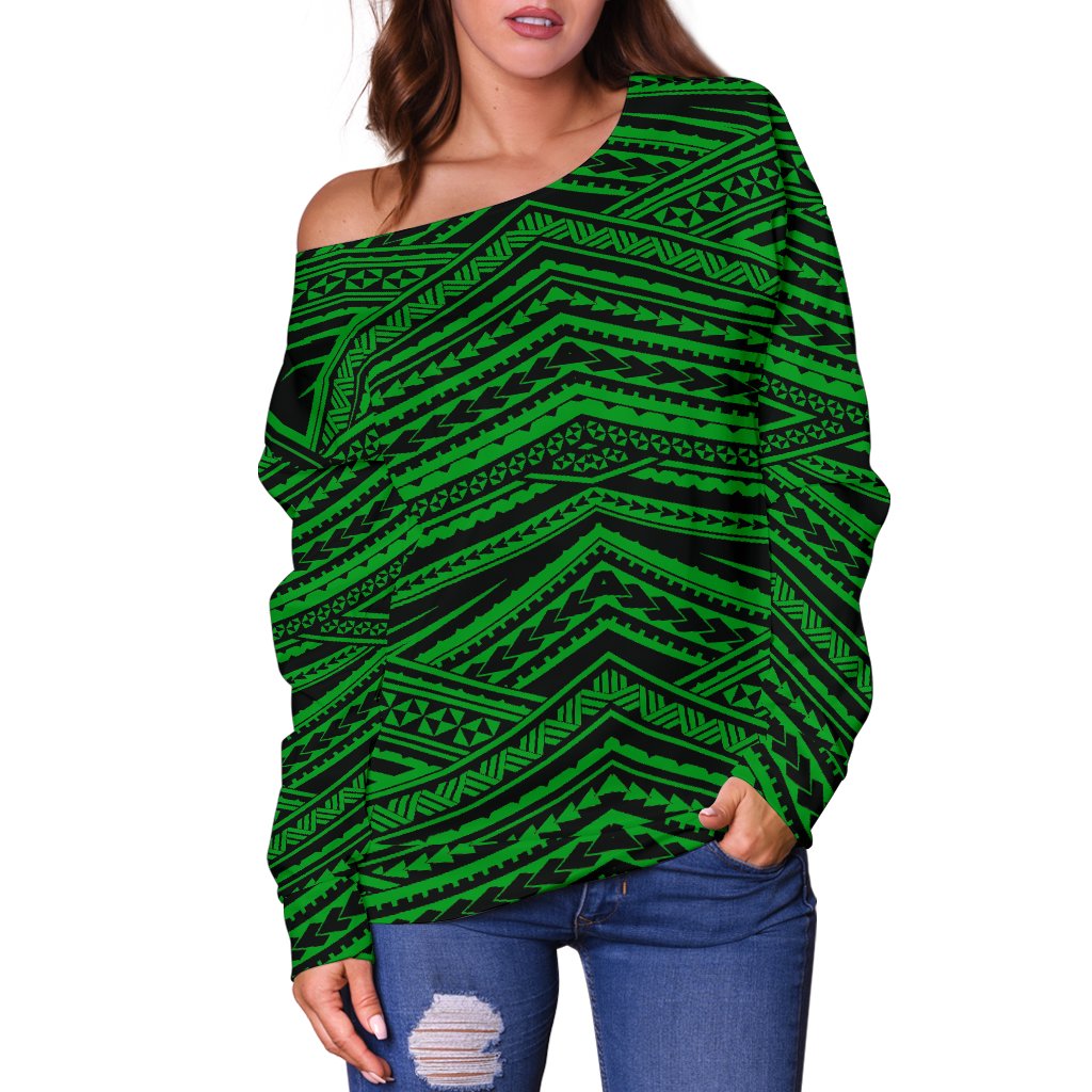 Polynesian Women's Off Shoulder Sweater 15 - Polynesian Pride