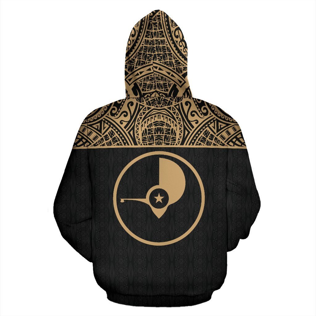 Yap All Over Zip up Hoodie Gold Version - Polynesian Pride
