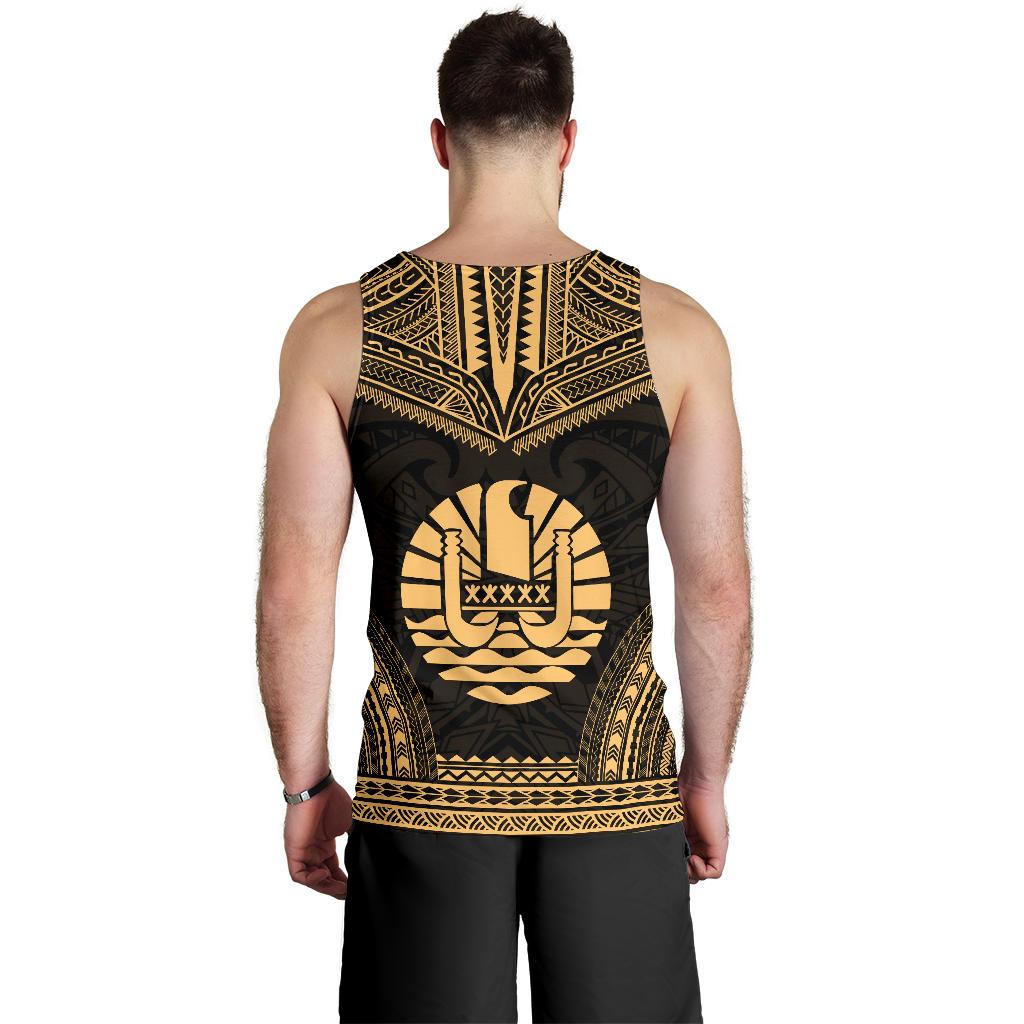 Tahiti Men's Tank Top - Polynesian Chief Gold Version - Polynesian Pride