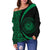 Hawaii Polynesian Women's Off Shoulder Sweater 09 - Polynesian Pride