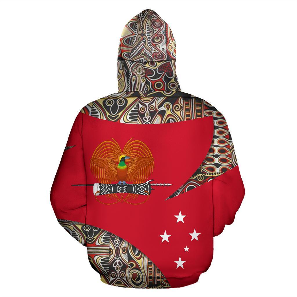 Papua New Guinea Hoodie Papua New Guinea Flag Coat of Arms Endless Art - Polynesian Pride