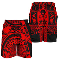 Polynesian Shorts Men - Maui Moana Tattoo with Seal Tonga - Polynesian Pride