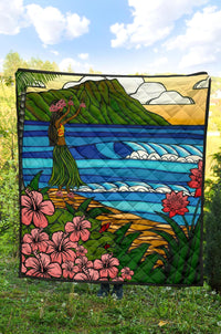 Hula Girl Premium Quilt - Polynesian Pride