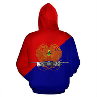Papua New Guinea All Over Zip up Hoodie Central Province - Polynesian Pride