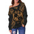 Tonga Polynesian Shoulder Sweater Map Gold - Polynesian Pride
