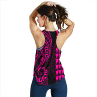 Hawaii Coat of Arm Women's Racerback Tank Pink - Polynesian Pride
