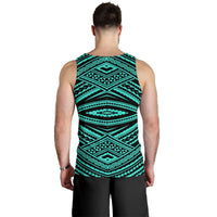 Polynesian Tatau Turquoise Hawaii Men's Tank Top - Polynesian Pride