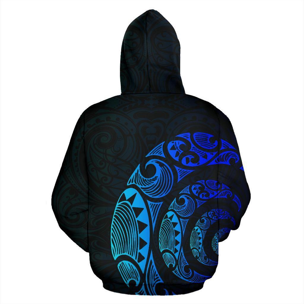 Light Maori Rugby New Zealand Hoodie Blue - Polynesian Pride