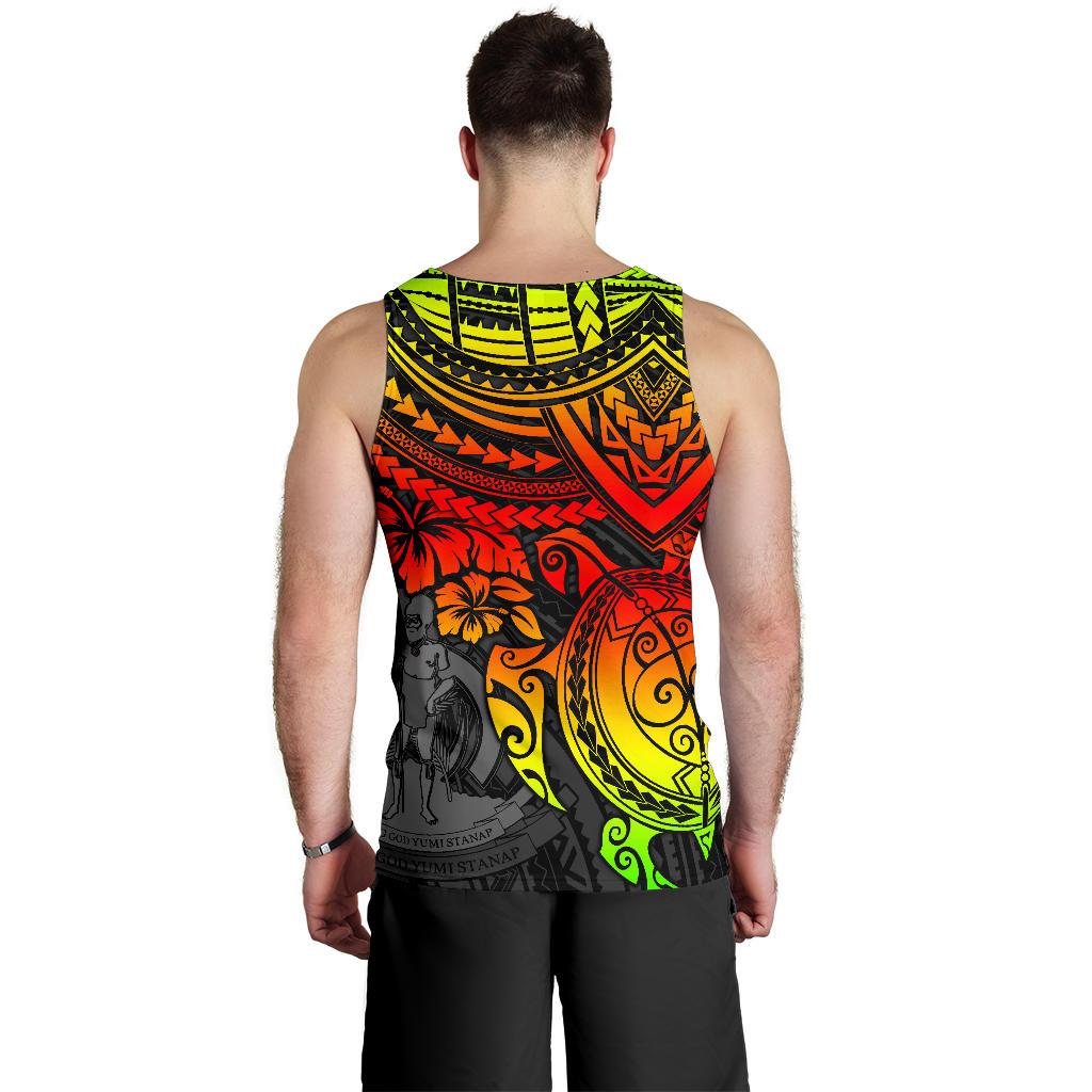 Vanuatu Polynesian Men's Tank Top - Reggae Turtle - Polynesian Pride