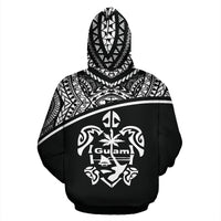 Guam All Over Hoodie Micronesia Curve Black Style - Polynesian Pride