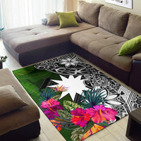 Nauru Area Rug - Turtle Plumeria Banana Leaf - Polynesian Pride