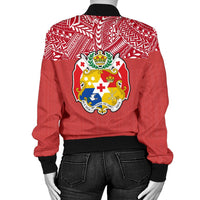 Tonga Women's Bomber Jacket - Polynesian Design - Polynesian Pride