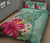 Hawaii Manta Ray Tropical Hibiscus Plumeria Quilt Bed Set - Polynesian Pride