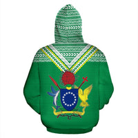 Cook Islands All Over Zip up Hoodie Polynesian Hoodie Style - Polynesian Pride