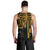 Tahiti Men's Tank Top - Tahiti Seal In Heartbeat Patterns Style (Gold) - Polynesian Pride