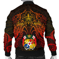 Tonga Polynesian Bomber Jacket (Men) - Red Manta Ray - Polynesian Pride