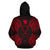 Pohnpei Polynesian All Over Zip up Hoodie Map Red - Polynesian Pride