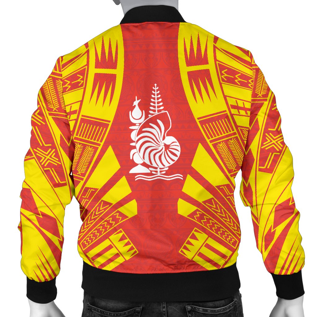 New Caledonia Men Bomber Jackets - Polynesian Tattoo Flag - Polynesian Pride