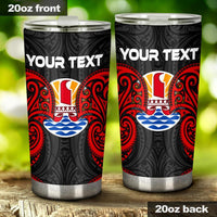 Tahiti Polynesian Custom Personalised Tumbler - Tahiti Spirit Red One Style 20oz Large Red - Polynesian Pride