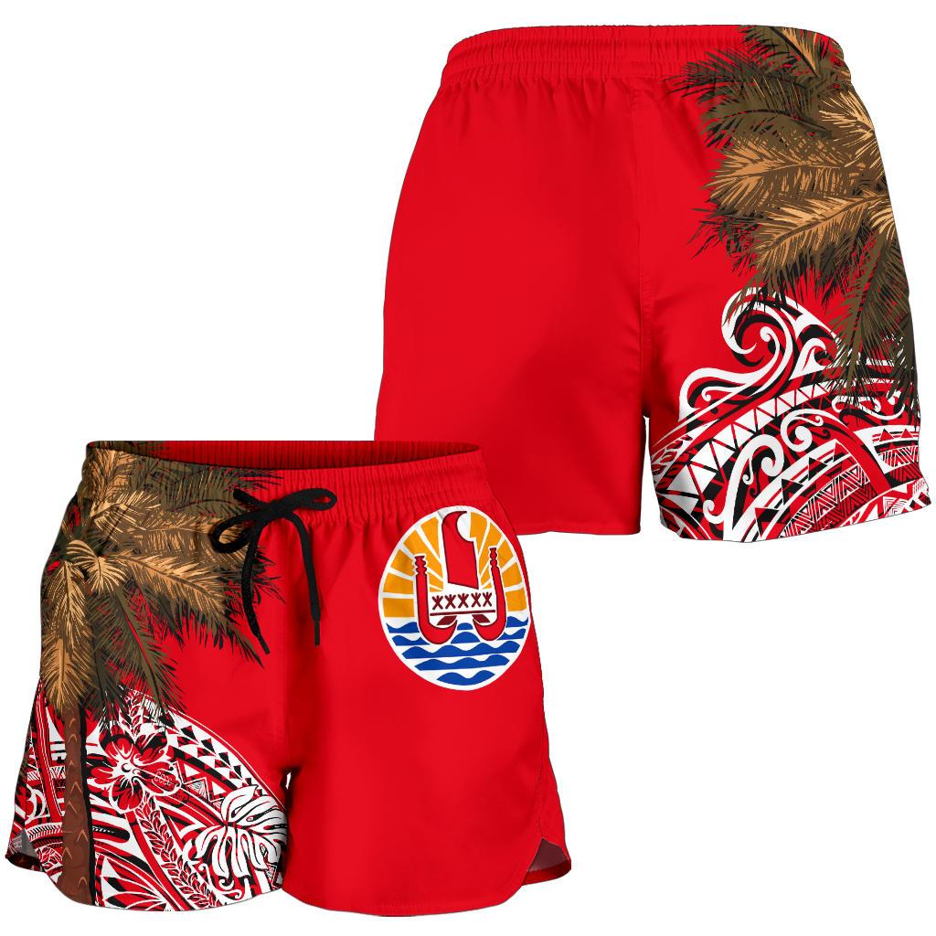 French Polynesia Women's Shorts - Palm Tree Polynesian Pattern - Polynesian Pride