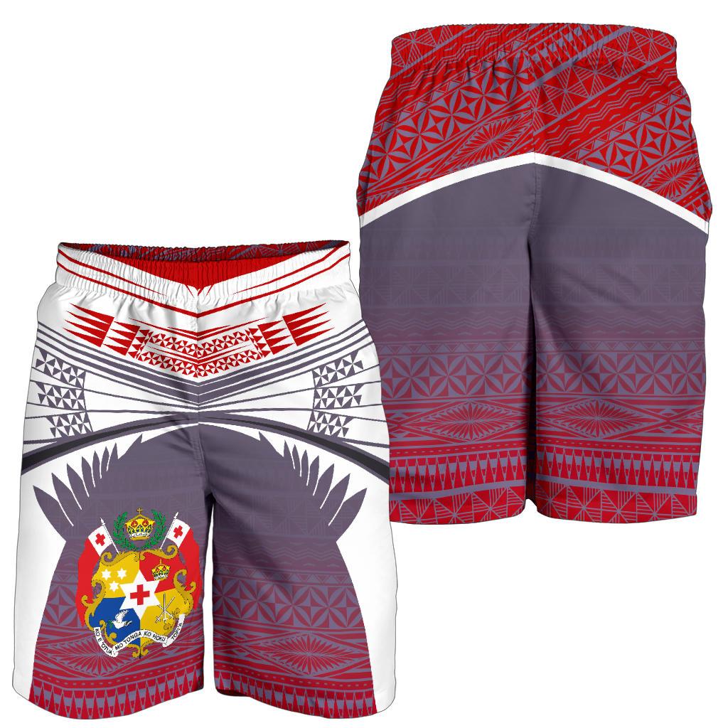 Tonga Polynesian Men Shorts - White Tattoo - Polynesian Pride
