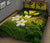 Kanaka Maoli (Hawaiian) Quilt Bed Set, Polynesian Plumeria Banana Leaves Reggae - Polynesian Pride
