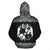 Tonga All Over Zip up Hoodie Polynesian Black and White - Polynesian Pride