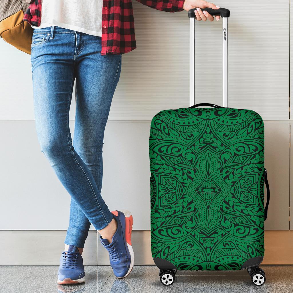 Polynesian Culture Green Luggage Covers Green - Polynesian Pride
