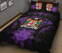 Fiji Polynesian Quilt Bed Set Hibiscus Purple - Polynesian Pride