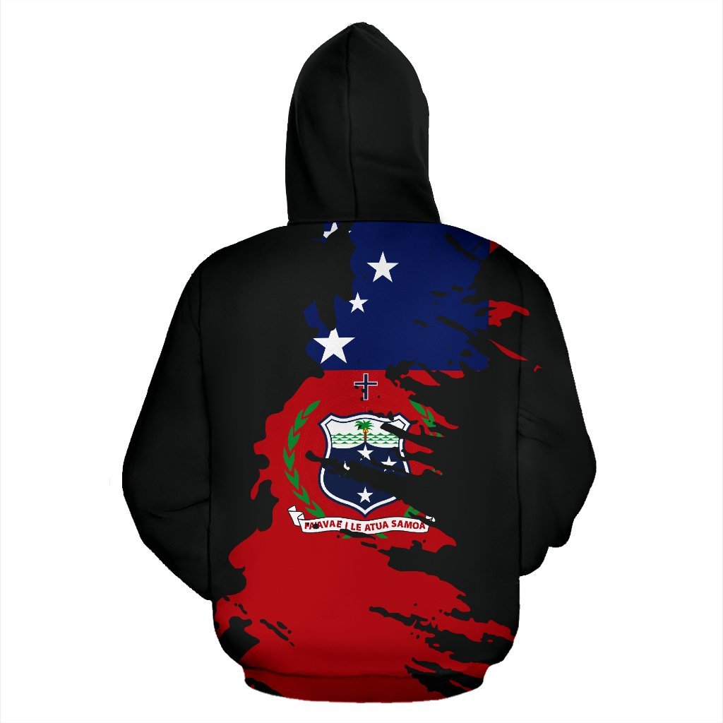 Samoa Hoodie Samoa Flag Coat of Arms Painting - Polynesian Pride
