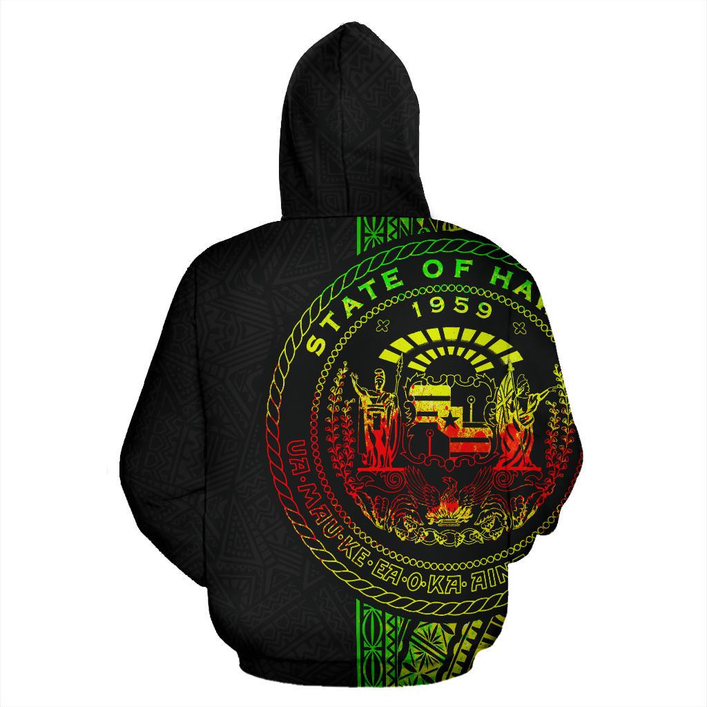 Polynesian Hawaii Zip up Hoodie Reggae Line - Polynesian Pride