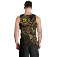 Hawaii Tank Top Polynesian Kanaka Map Hawaiian Men's Tank Top - Gold - TT Style - Polynesian Pride