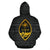 Guam Polynesian Zip up Hoodie Guaman Latte Stone Pattern Black - Polynesian Pride