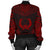 Pohnpei Polynesian Chief Women'S Bomber Jacket - Red Version - Polynesian Pride