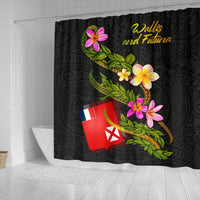 Wallis and Futuna Polynesian Shower Curtain - Plumeria Tribal - Polynesian Pride