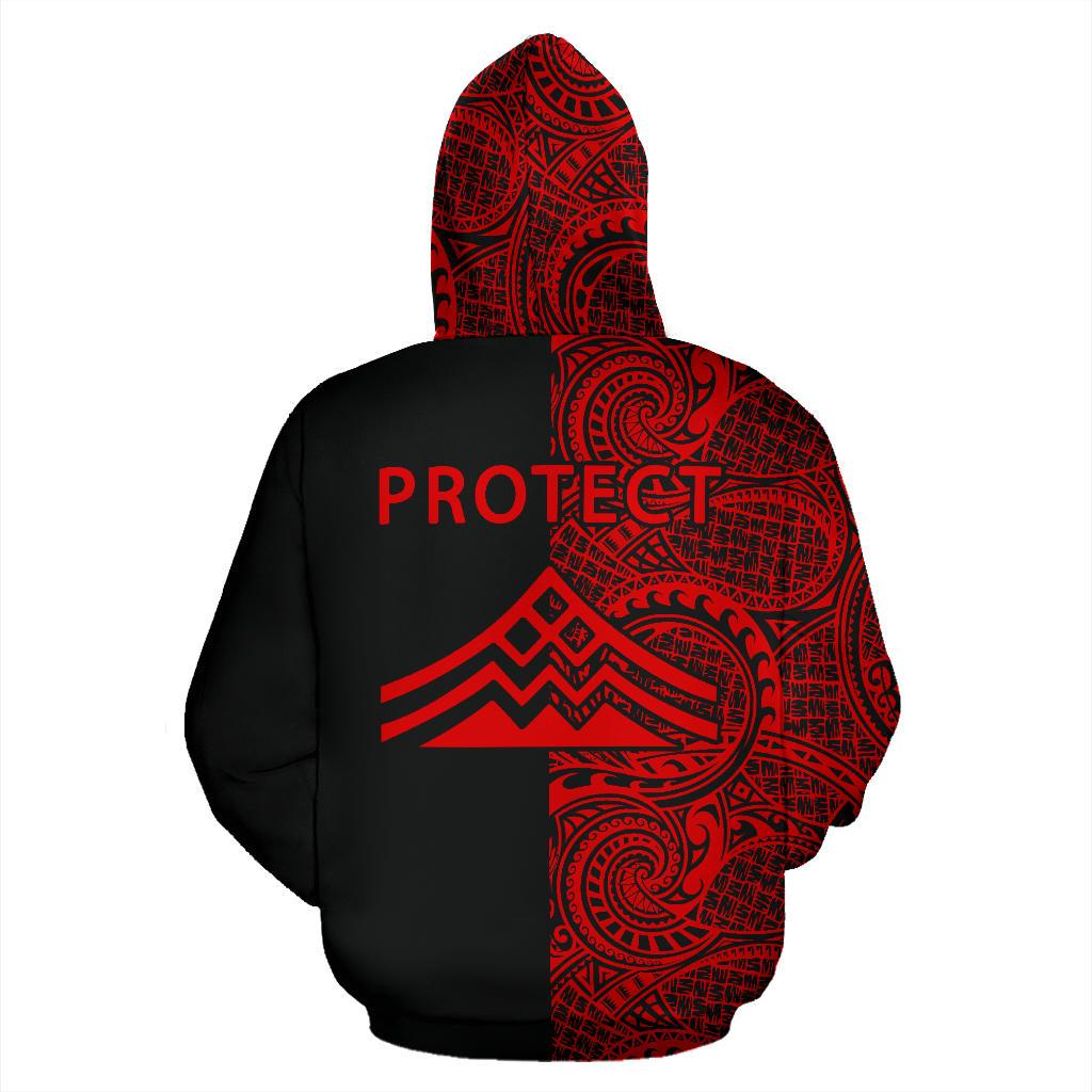 Hawaii Mauna Kea Polynesian Hoodie The Half Red - Polynesian Pride