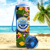 Federated States of Micronesia Hydro Tracking Bottle - Seal Spiral Polynesian Patterns - Polynesian Pride