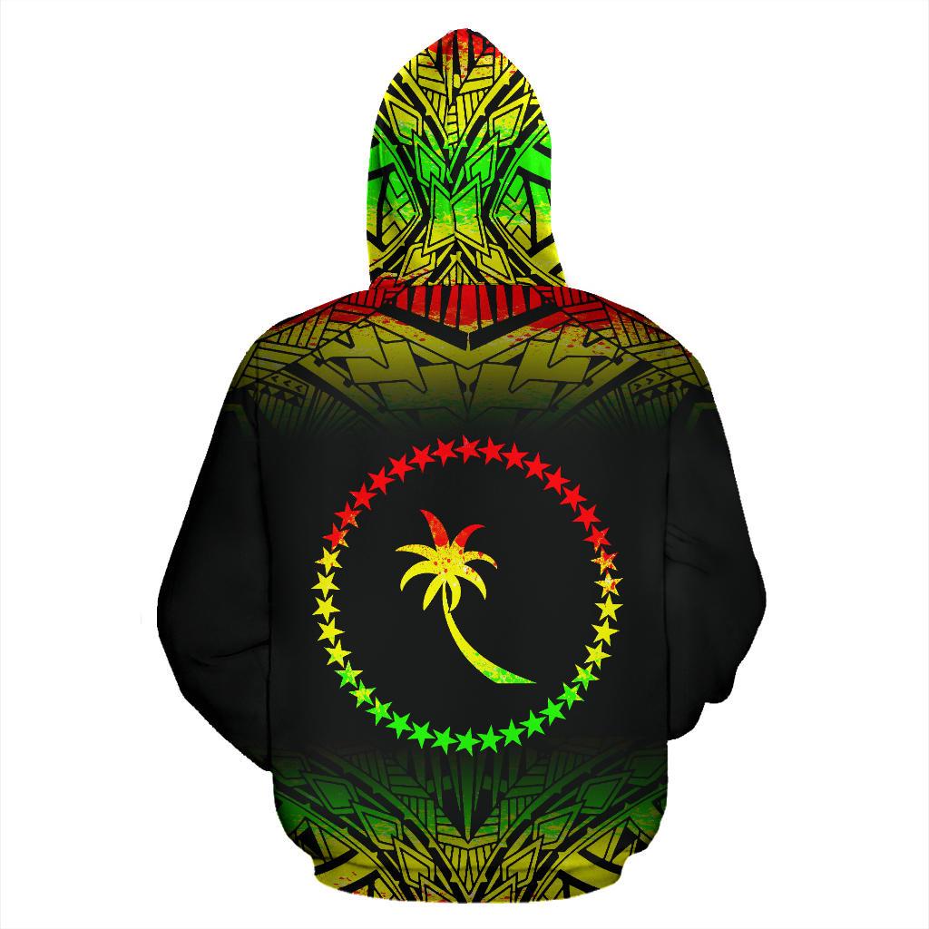 Chuuk All Over Custom Hoodie Micronesian Reggae Fog - Polynesian Pride