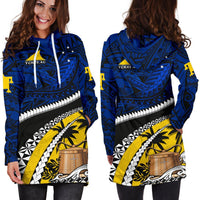 Tokelau Women'S Hoodie Dress Polynesian Shark Tattoo - Polynesian Pride