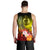 Vanuatu Custom Personalised Men's Tank Top - Humpback Whale with Tropical Flowers (Yellow) - Polynesian Pride