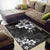 Hibiscus And Plumeria B&W Area Rug AH - Polynesian Pride