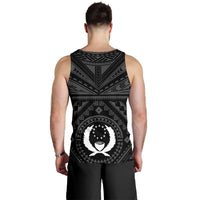 Pohnpei Personalised Men's Tank Top - Pohnpei Seal With Polynesian Tattoo Style ( Black) - Polynesian Pride